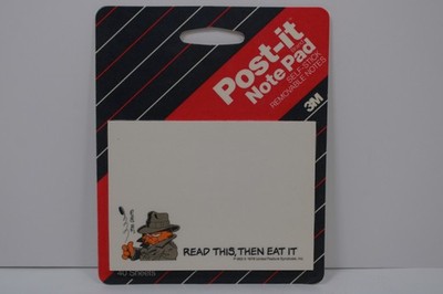 Vintage 1978 Garfield Post It Note ''READ THIS, THEN EAT IT''   1 Pad