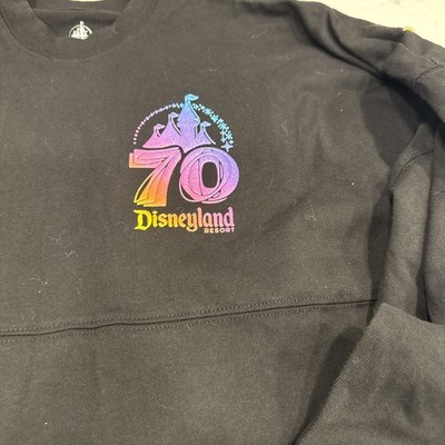 Disneyland 70th Anniversary Spirit Jersey Black Rainbow Logo Size