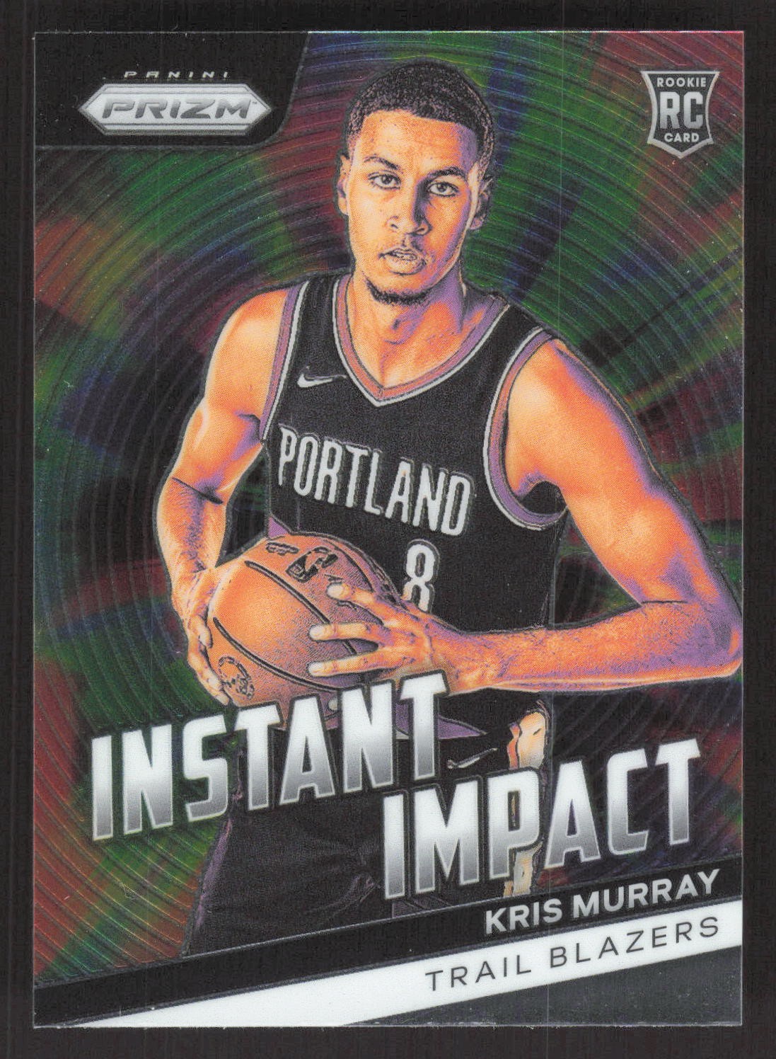 2023-24 Panini Prizm #12 Kris Murray Instant Impact Prizms Silver