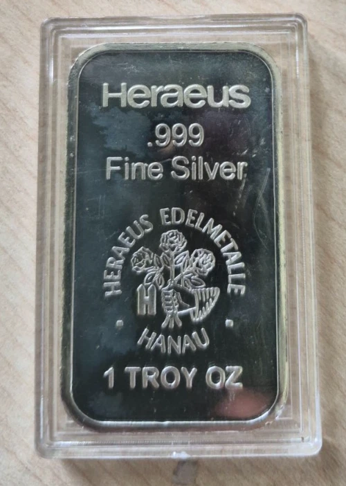 Heraeus Silver Bullion 1 oz Precious Metal Content per Unit for