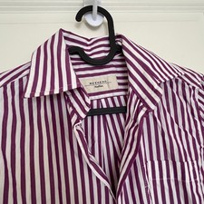 Weekend MaxMara Striped Button Down Shirt Pur...