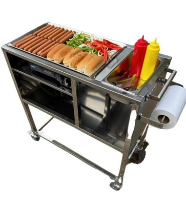 #ad Hot Dog Cart Propane or Butane Powered Portable 4 Wheels $299.99