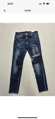 Dsquared2 Men's Denim Stretch Straight Slim Leg Jeans Size 48 W34 L34