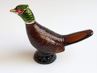 Vintage Avon Pheasant Glass After Shave Bottle Empty