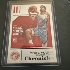 2018 18-19 Panini Chronicles Trae Young Rookie RC #94, Atlanta Hawks