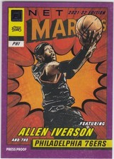 ALLEN IVERSON Philadelphia 76er NBA Card NET MARVELS $$ RARE PURPLE PRESS PROOF 