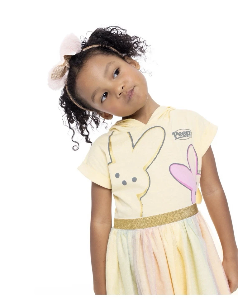 PEEPS  Peeps Hooded Dress and Short Sleeves for Girls, Size M (7-8) - Image 3 of 4