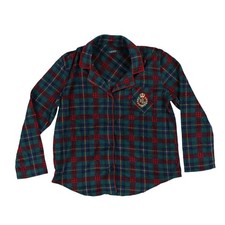 Lauren Ralph Lauren Women's Pajama Top Fleece Button Down Sleepwear Shirt M Pjs