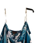 Bold Elements Size 2X Teal White Floral Sleeveless Cowl Neck Chain Jumpsuit — photo 6