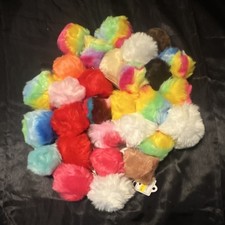 Faux Fur Pom Pom Keychain Random Color Fluffy Bag Charm Multicolor Mystery bag