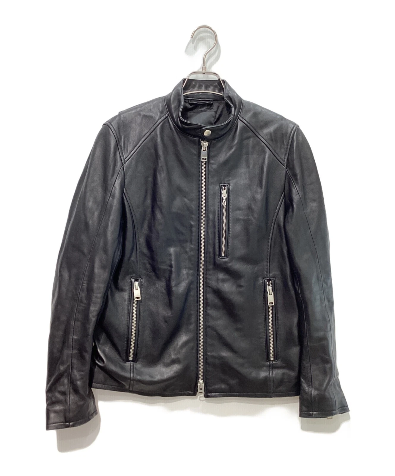 JACKROSE Single Leather Riders Jacket Men's Size 3 Black - product detail image 1