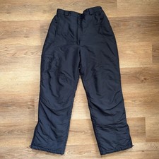 L.L.Bean Kids Unisex 18 Snow Pants Black Thinsulate Ski Reinforced Knee Pockets