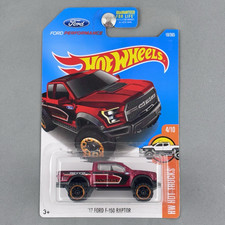 2017 Hot Wheels 17 Ford F-150 Raptor Maroon Hw Hot Trucks 410 Ford Performance