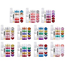 1Set Body Glitter Festival Makeup Glitter Sequin With Gel Glue And Brush Shiny
