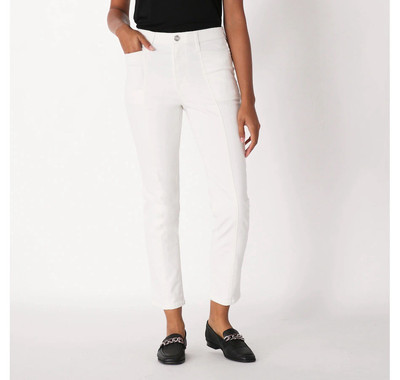 Wynne Denim Seamed Straight Leg Jeans Standard Off White Gr. 22 MarlaWynne