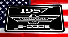 1957 Ford E-code Thunderbird License Plate Car Tag 57 312 Y- Block Dual Quads