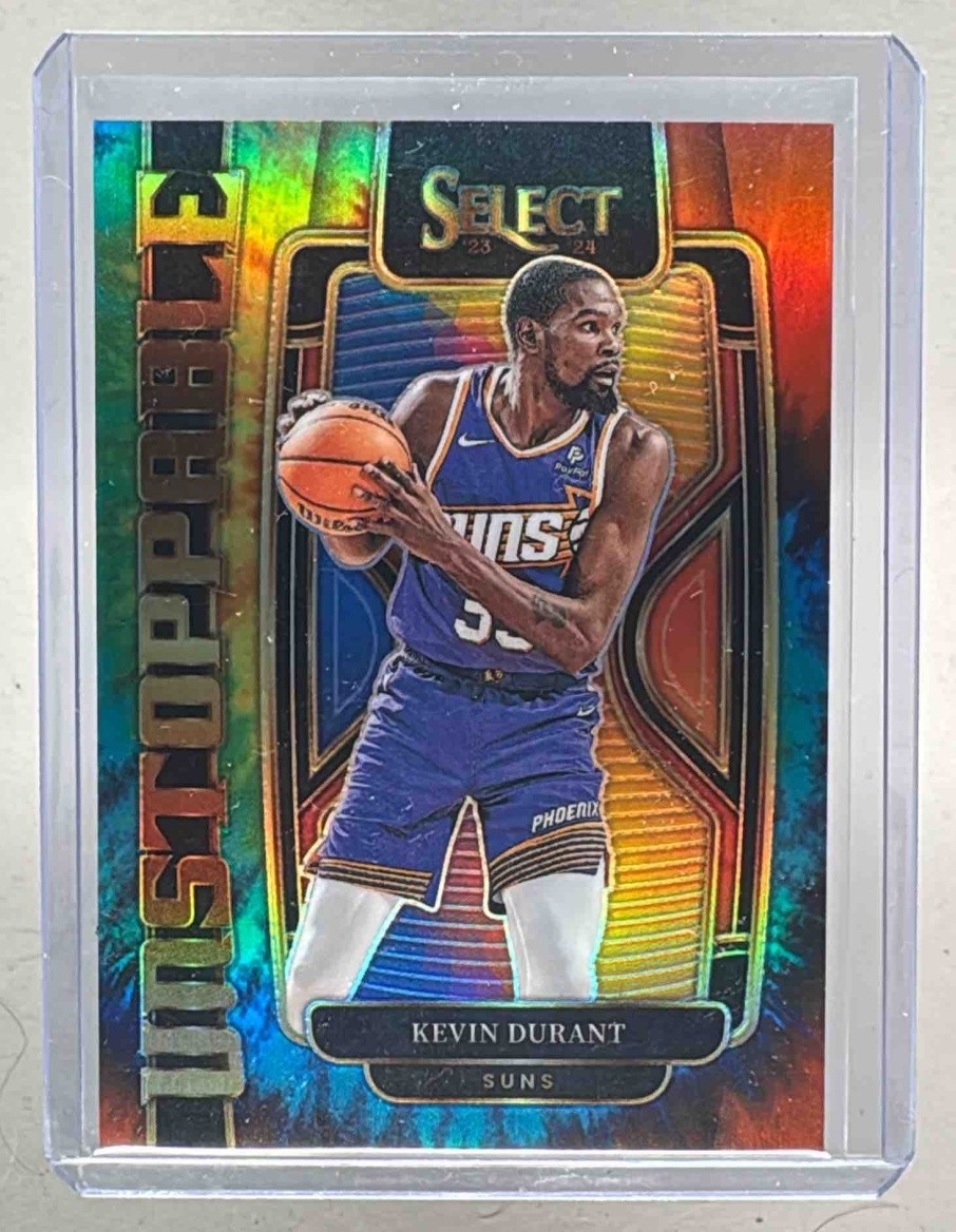 Kevin Durant 2023 Panini Select #3 Tie Dye Prizm Unstoppable /25