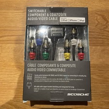 SCOSCHE Component & Composite Audio Video CABLE iPad iPhone Connect To HD TV