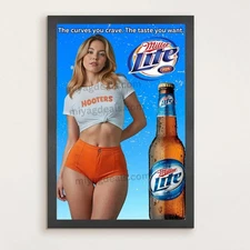 Miller Lite Beer Poster Sydney Sweeney 16x24 Dream Girl  Mancave Bar Decor