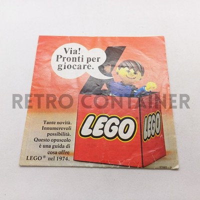 Lego Vintage Anleitung Instructions Catalog 1974 Faltkatalog Werbung