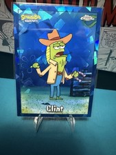 Topps Chrome SpongeBob Clint Blue Refractor Non-Sport Trading Card 2025 #97