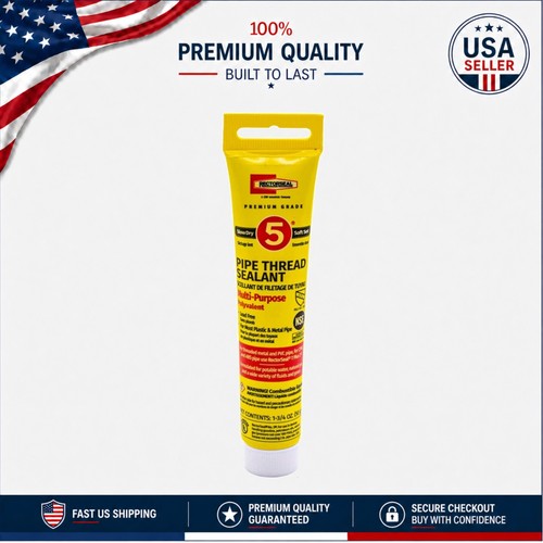 No. 5 Pipe Thread Sealant, 1.75 oz - Soft Setting, Metal-Free & Water Resistant