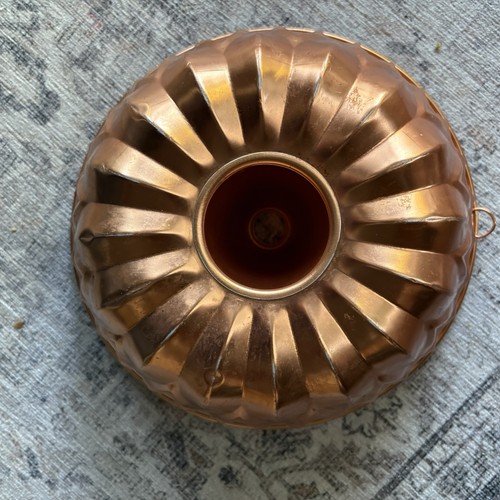 Vintage Copper Tone Bundt Pan Jello Mould 9 cup Wall Decor - Bild 2 von 8