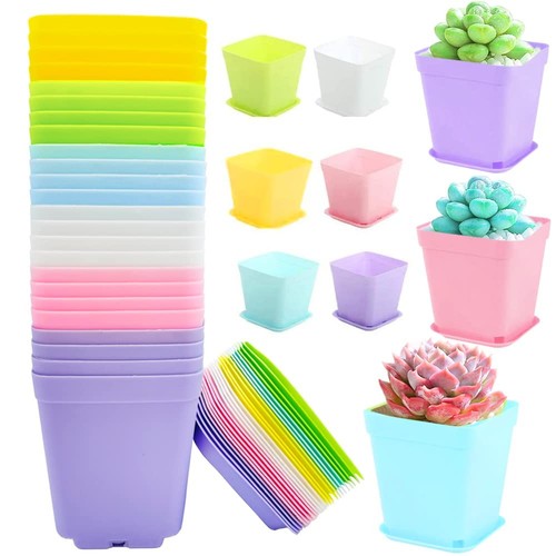 24Pack 3 Inch Plastic Plant Pots,Seedling Nursery Pots Succulent Flower Plant...