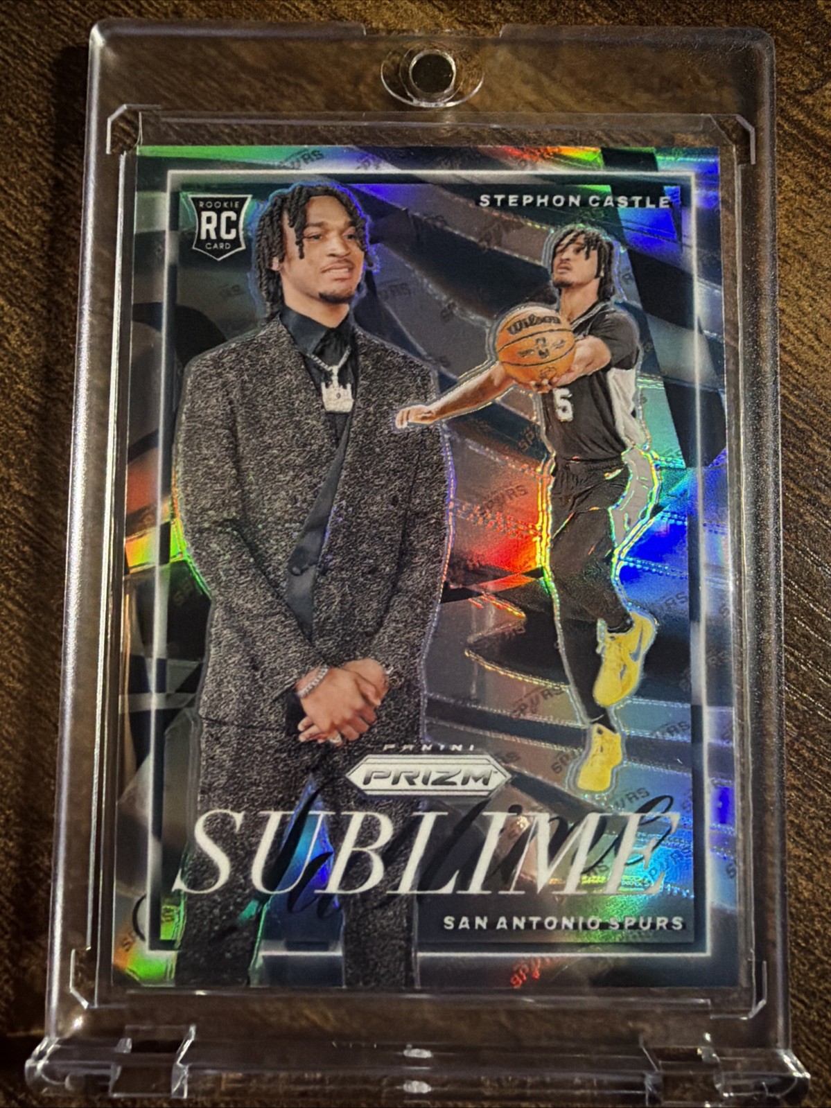 STEPHON CASTLE 2024-25 PANINI PRIZM #27 ROOKIE SUBLIME SP RC SPURS CASE HIT