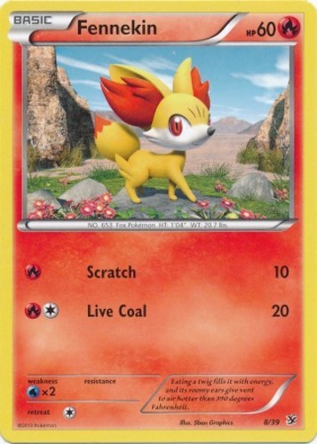 Fennekin - 8/39 (Lp) XY Kalos Starter Sets - Fire Pokémon