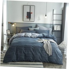 3 Pieces Dark Blue Stripe Comforter Set Size Navy Striped Queen H 03 Striped