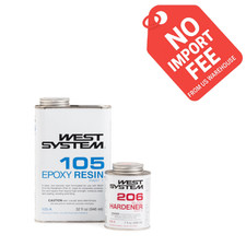 WEST SYSTEM 105-A Epoxy Resin with 206-A Slow Hardener   1.2 Quart Kit  Marine