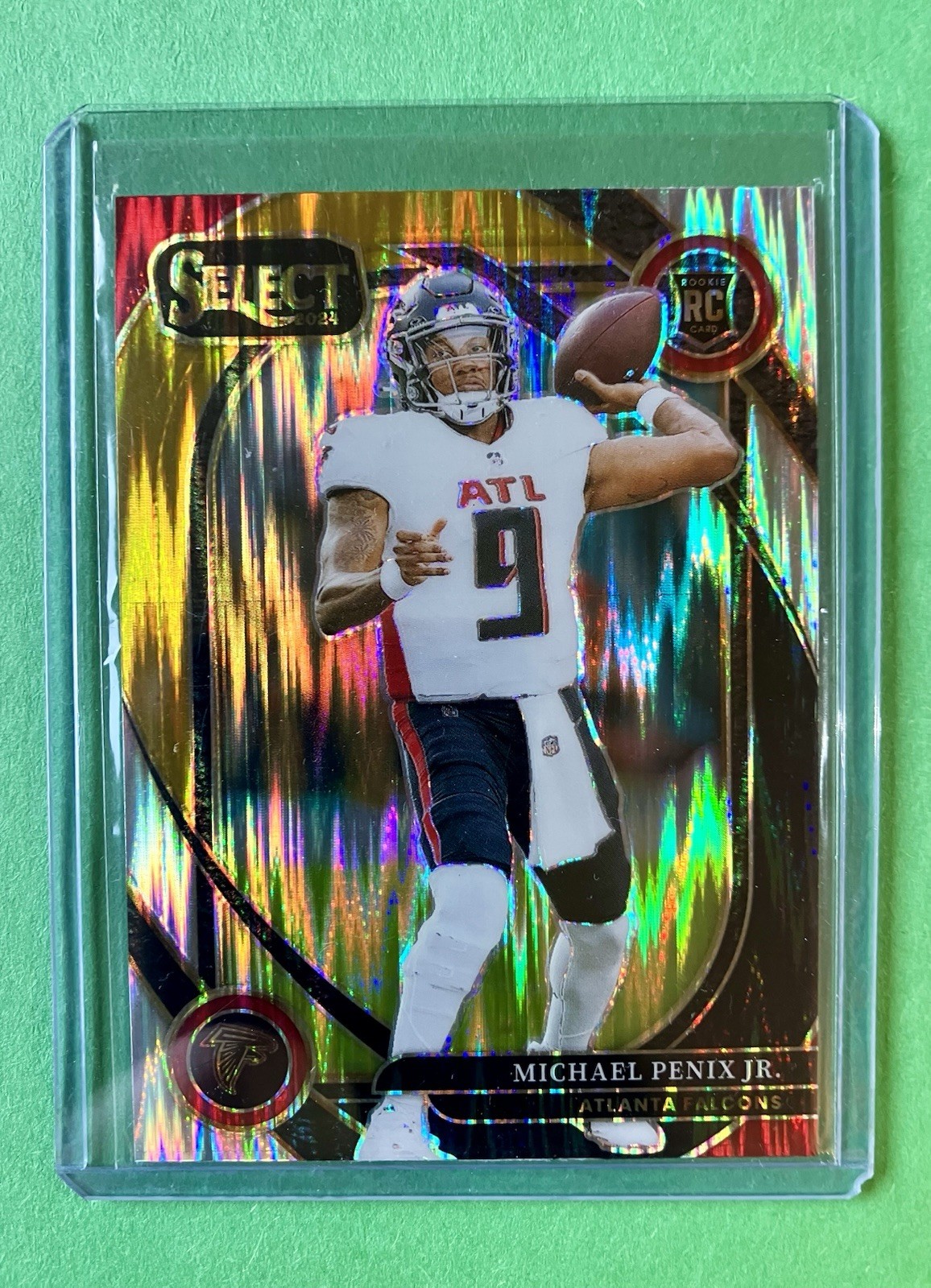 2024 Select Michael Penix Jr. Black & Gold Shock Prizm RC Club Level
