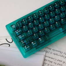 114 Keys Green Crystal Transparent Keycaps PC Cherry Profile Clear Keycaps Se...