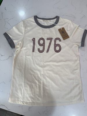 Marine Layer Graphic Ringer Tee Womens Small Shirt Re-Spun Short Sleeve NWT
