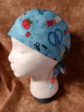 Scrub cap, Durag, medical cap - surgical hat-drawstring back sewing enthusiasts