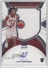 2021 Panini Crown Royale Rookie Silhouettes 124/199 Ayo Dosunmu #123 Auto 12ih