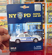 Daron NYPD Patrol Car Set 1:43 Ford Crown Victoria Diecast White/Blue Unopened