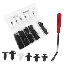 Car Bumper Retainer Clips Kit, 6 Sizes Plastic Push Fasteners Rivet 100PCS