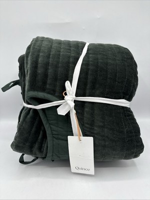 Quince Cotton Velvet Forest Green Tree Skirt 60  Diameter NWT Decor Quilt Stitch