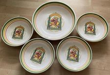 Vintage Italian 5 piece Pasta Bowl Set by Ter Ci For Himark PORTOFINO