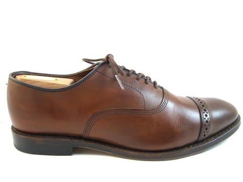 Allen Edmonds "Fifth Avenue" Men's Leather Cap Toe Oxfords 8 D Chili (376N) - Picture 10 of 11