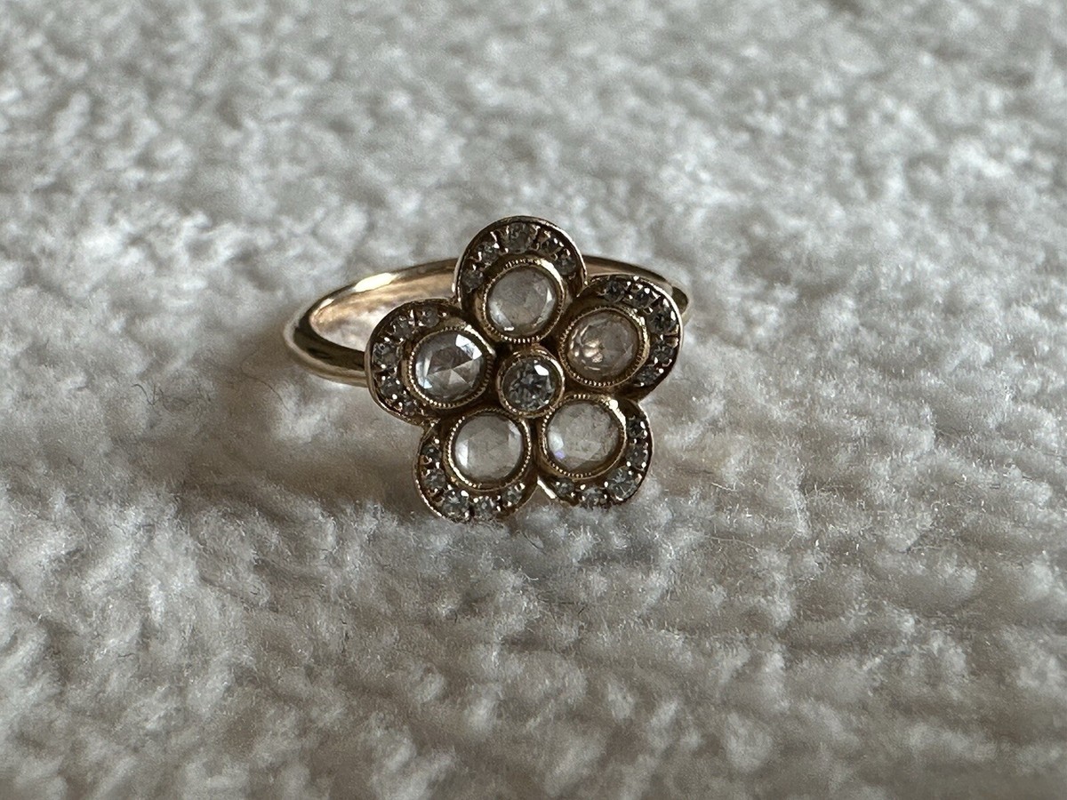 ★SALE★【ティファニー】ハマード　フラワー　リング　１１号　2228 楽天市場】ティファニー 指輪 K18PG ダイヤ19P ペーパーフラワーリング