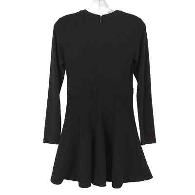 long sleeve flare mini dress Cream Open Knit Scoop Back Flare Sleeve Mini Dress