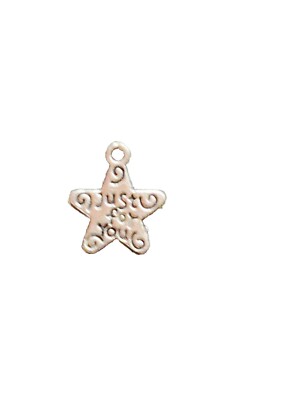 STERN Anhänger  10 mm silber 20 Stück Just for you  Charm Spacer 