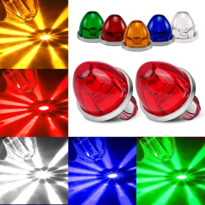 LED Rund Seitenmarkierungsleuchte Begrenzungsleuchten Auto  Anhänger LKW 12V 24V - Bild 1 von 4