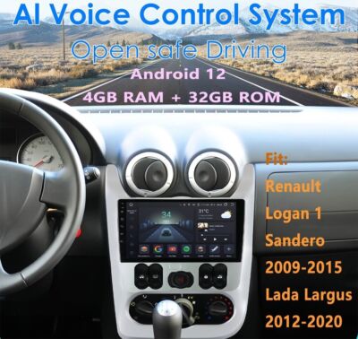 8Core Android Car GPS Stereo Radio Nav Carplay For Renault Logan Sandero 2009-15