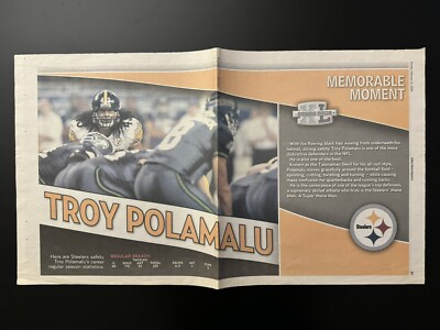 Pittsburgh Steelers NFL Super Bowl XL Troy Polamalu Valley News Dispatch (2006)