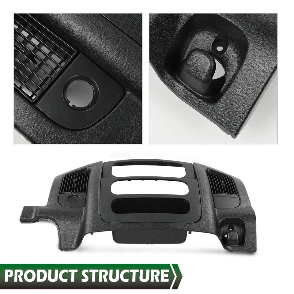 Center Dash Radio Trim Air Vent Bezel Panel Fit For 2002-2005 Ram 1500 2500 3500 Foto 4 de 4