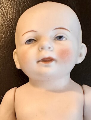 Antique 8  German All Bisque Fully Jointed Doll Closed Mouth